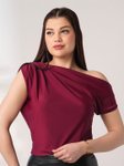 Globus Women One Shoulder Extended Sleeves Top view 1