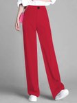 BAESD Women Colourblocked Relaxed Straight Leg High-Rise Relaxed Fit Wide Leg Trousers view 1