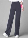 BAESD Women Colourblocked Relaxed Straight Leg High-Rise Relaxed Fit Wide Leg Trousers view 3