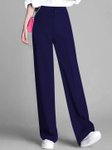 BAESD Women Colourblocked Relaxed Straight Leg High-Rise Relaxed Fit Wide Leg Trousers view 2