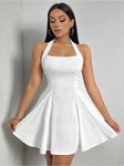 Stylecast X Slyck Halter Neck Fit & Flare Dress view 1