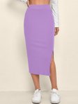 QIOA Side Slit Pencil Midi Skirt view 2