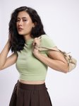 glitchez Fitted Crop Top view 2