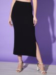 Dimpy Garments Women Solid Below Knee Slit Pencil Skirt view 2