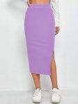 Buy New Trend Pencil Midi Skirt With Side Slit view 1
