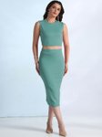 Co-Ords Crop Top With Skirt view 3