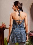 Women Paisley Printed Halter Neck Pure Cotton Kurti view 1