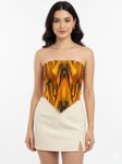 R.Code by The Roadster Life Co. Floral Print Off-Shoulder Tube Crop Top view 3