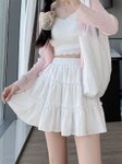 StyleCast Layered Mini Trendy Flared Skirt view 2