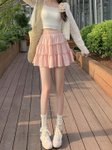 StyleCast Layered Mini Trendy Flared Skirt view 1