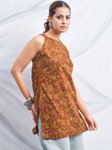 Kalini Women Floral Printed Halter Neck Pure Cotton Kurti view 2