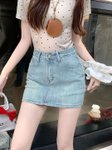 StyleCast Women Mid-Rise Straight Mini Skirt view 1