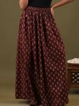 Rimeline Printed Pure Cotton Maxi Flared Skirts view 1
