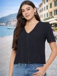 DressBerry Velvet Crop Top view 3