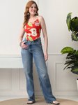 Floral Printed Square Neck Pure Cotton Tops view 2
