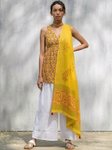 MAAND Women Ethnic Motifs Printed Regular Kurti with Palazzos & With Dupatta view 3