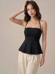 Tivante Halter Neck Peplum Top view 1