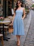 MABISH by Sonal Jain Women Strappy Box Pleat Midi Dress view 2