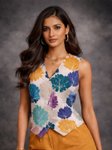 Klotden Print Ethnic Cotton Blend Top view 3