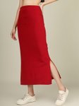 Straight Mid Rise Maxi Skirt view 3