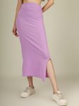 Straight Mid Rise Maxi Skirt view 4