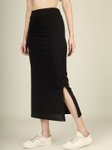 Straight Mid Rise Maxi Skirt view 2