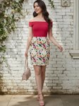 Berrylush Black Solid 70s Mini Skirt view 1