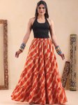 Rimeline Printed Pure Cotton Maxi Flared Skirts view 5