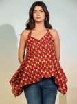 Floral Printed Halter Neck Pure Cotton Kurti view 3