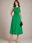 Lounge Dreams Women Cut-Outs Sleeveless Cotton A-Line Midi Dress view 2