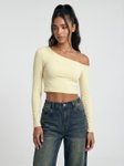 One Shoulder Fitted Crop Top view 2