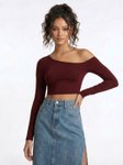 One Shoulder Fitted Crop Top view 1