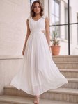 Aayu Self Design Cut-Outs Detail Georgette Maxi Dress view 2
