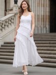 Ruffled Chiffon A-Line Midi Dress view 3
