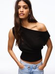 Bershka One Shoulder Crop Top view 1
