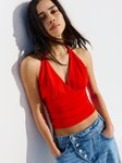 Bershka Ruched Halter Top view 1