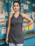 MIKAMI Women Printed Halter Neck Kurti view 4