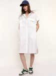 Assymetric A-Line Midi Dress With Back Cut-Out And Front Slit view 3