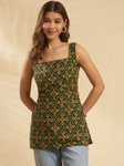 HANDICRAFT PALACE Ethnic Motifs Printed Square Neck Pure Cotton Kurti view 5