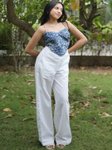 BENPANI Floral Print Halter Neck Cotton Bralette Crop Top view 2
