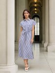 Assymetric A-Line Midi Dress With Back Cut-Out And Front Slit view 1
