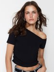 Trendyol One Shoulder Cotton Crop Top view 2
