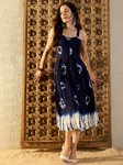 MABISH by Sonal Jain Women Strappy Box Pleat Midi Dress view 1