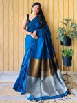 Anouk Colourblocked Pure Cotton Saree