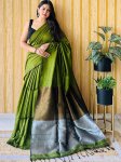 Anouk Colourblocked Pure Cotton Saree