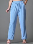 DressBerry Women Comfort Loose Fit High-Rise Wrinkle Free Trousers view 1