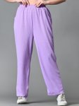 DressBerry Women Comfort Loose Fit High-Rise Wrinkle Free Trousers view 3