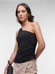 French Connection One Shoulder Crop Top view 3