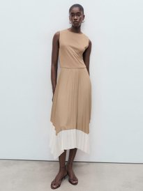 Buy MANGO Women Rust Brown Self Design Maxi Dress Dresses for