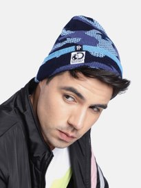 Buy Puma Unisex Blue Black LIGA Reversible Beanie Caps for